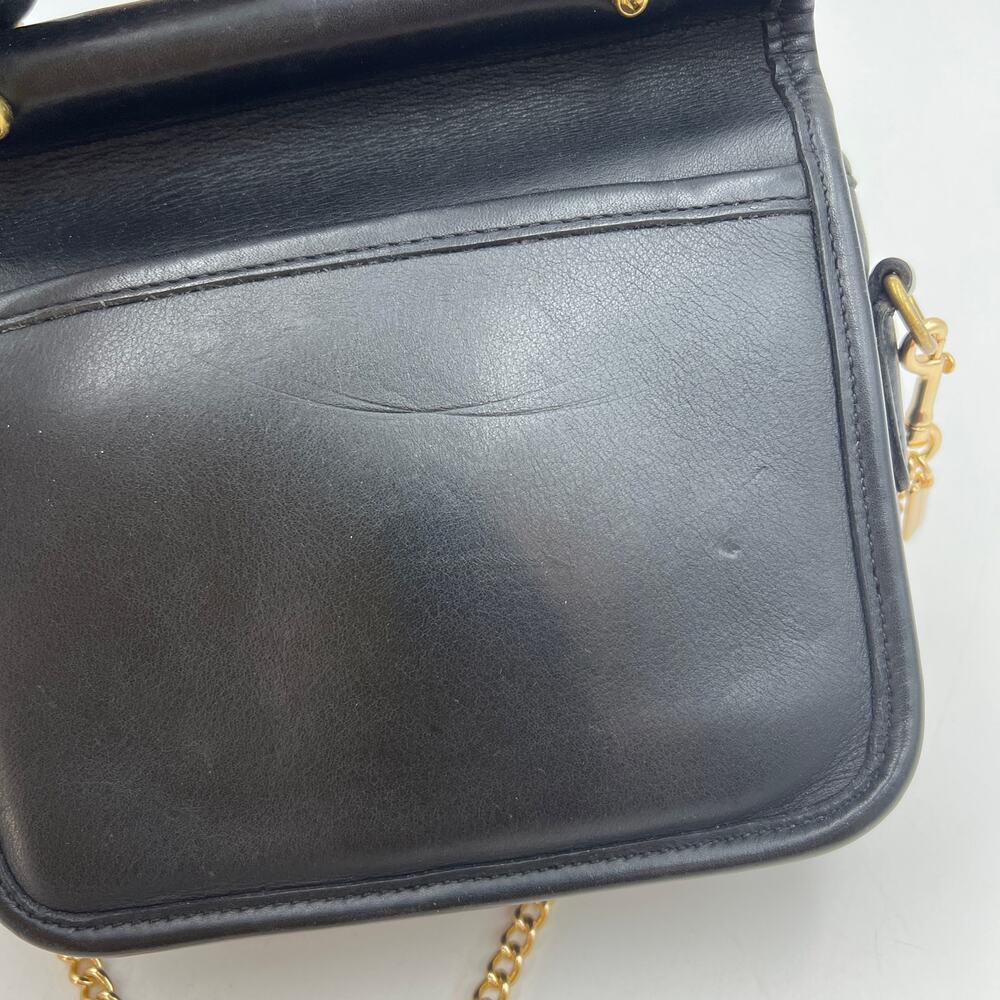 Vintage Coach Winnie Top Handle Bag Black Leather Purse - Picture 10 of 12